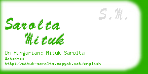 sarolta mituk business card